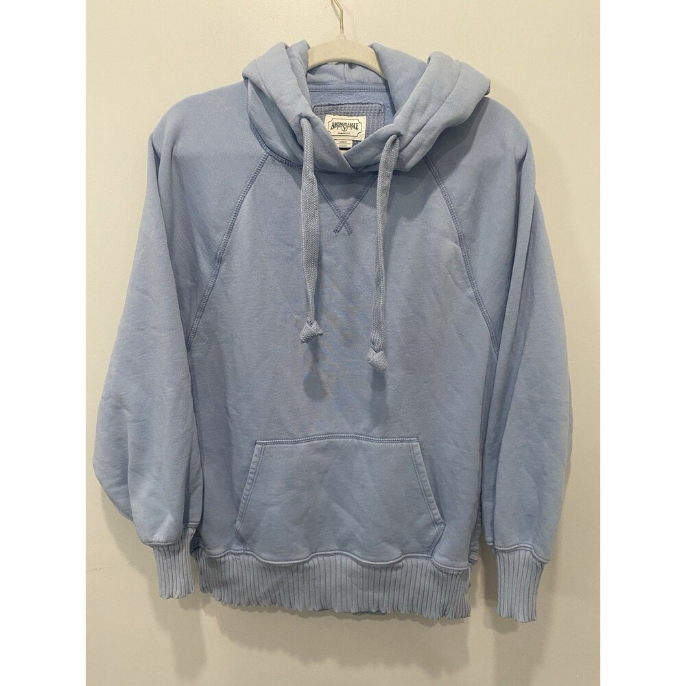 American Eagle Women's Light Blue Oversized Split Side Pullover Hoodie Size M